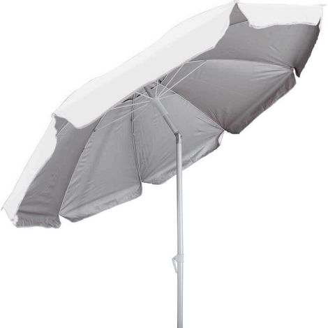 Ombrellone da spiaggia in alluminio colore bianco