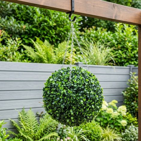 Hanging Artificial Boxwood Topiary Ball (1/2)