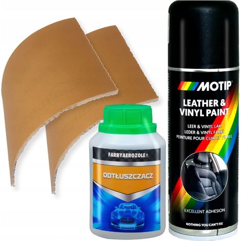 Kit de pintura en aerosol para volantes de cuero, color negro semimate. (1/5)