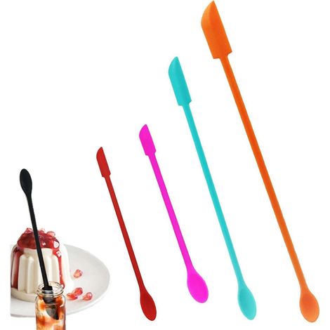 Mini Silikon Spatel Set (4 Stück) - Multifunktional für Küche & Kosmetik