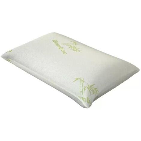 QORVA-Pack de deux oreillers en flocons anti-allergiques 100% viscoélastiques à l'aloe vera 70 cm