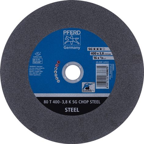 PFERD Trennscheibe Metallkreissäge T 400x3,8x25,4 mm Leistungs-Li. SG CHOP STEEL für Stahl (1/5)