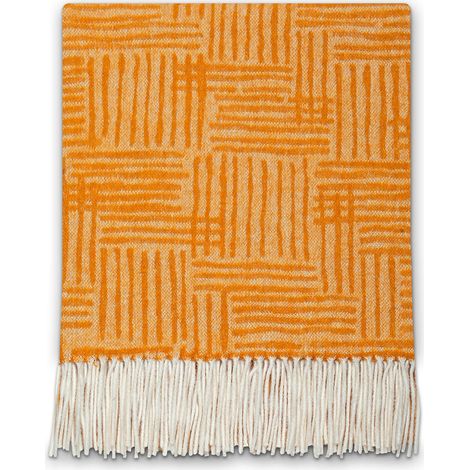 Plaid Misto Cotone 130x170 cm Effetto Cashmere 230 gr/mq Cober Orient Grano