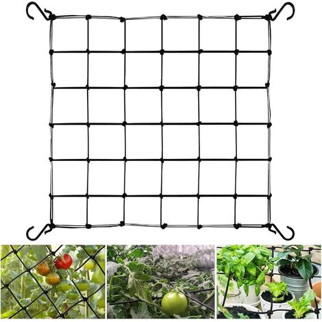 Filet de jardin de 50 x 50 cm pour la culture en intérieur et en extérieur de concombres, haricots, tomates et autres plantes. (1/5)