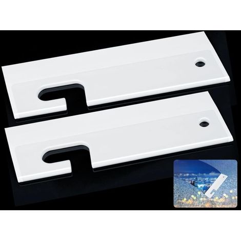 Lot de 2 raclettes de douche en silicone pour le nettoyage des vitres, blanches