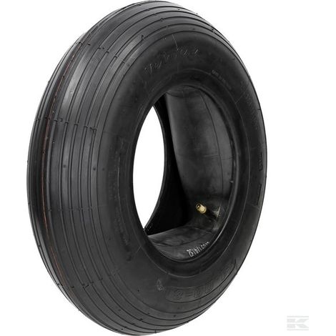 Pneu brouette 480/400x8 – 4 plis – Avec chambre à air pour terrains accidentés – Accessoire pour brouette motorisée