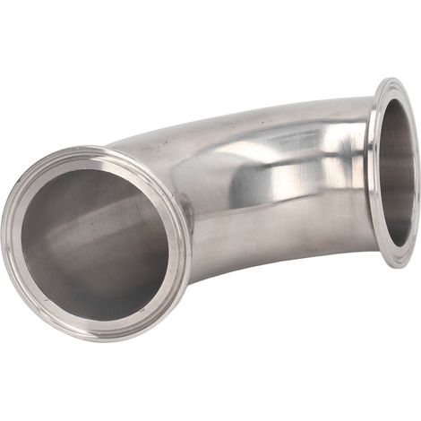 90°-Winkel-Sanitärfitting aus Edelstahl 304, hochdruckbeständig, Kragenhülse Typ 51, industrielles Rohrverbindungsstück. (1/5)