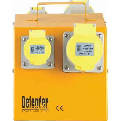 Draper 35839 Defender E13108 110V Splitter Box, 2 x 16A / 2 x 32A (1/3)
