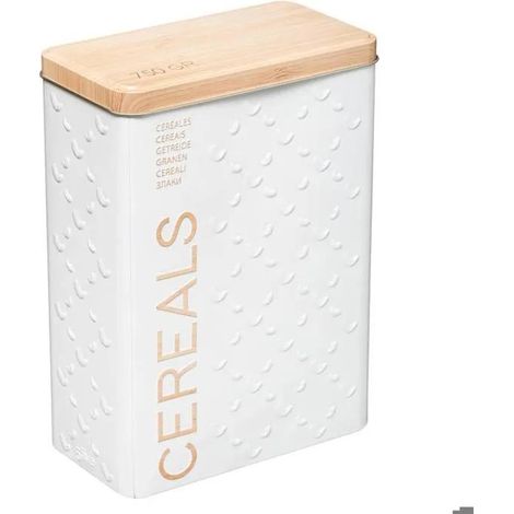 Scatola cereali 5 five simply smart Scandi Nature bianco 750g metallo