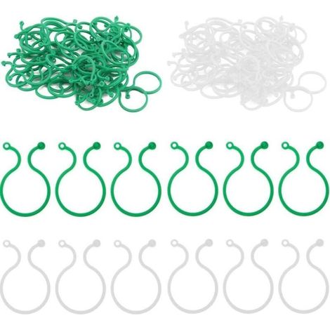 Clips pour Plantes Grimpantes 100pcs Clips Jardin Vigne Support Plantes Grimpantes Clips de Jardin Attache Tomate pour Jardin Vigne Légumes Les Plantes Grimpantes (2 Couleurs) (1/4)