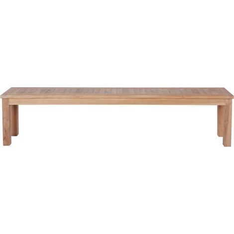 Banc en teck massif de jardin 198cm GARDEN - 198x35x45 cm - Kayu Meuble (1/5)