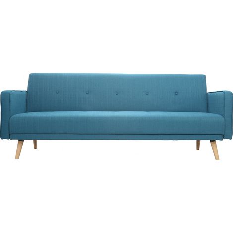 Divano letto scandinavo 3 posti blu anatra ULLA (1/4)