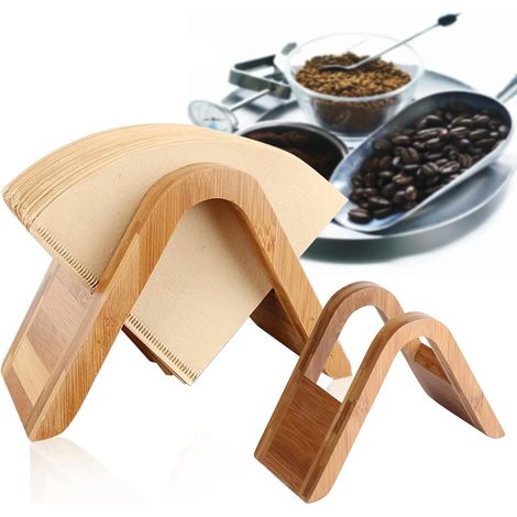 Filtre à café ou panier en bambou pour machines à café, porte-filtres ou cafetière à filtre.-AquaForge (1/4)