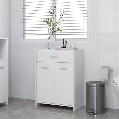 vidaXL Armario de baño madera contrachapada blanco 60x33x80 cm (1/5)