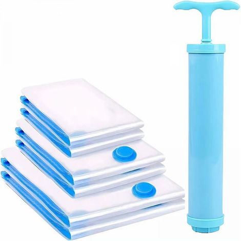 Sacs sous vide pour Vêtements, Couettes, Linge de lit, avec Pompe (1/4)