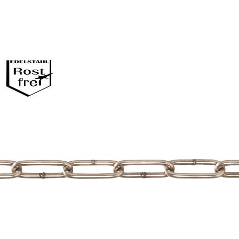 Conacord Rundstahlkette 4mm x 1m Material Edelstahl Gliederketten