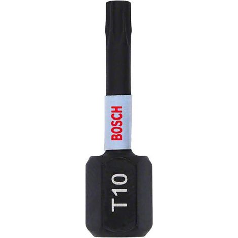 BOSCH PROFESSIONAL 2608522472 LOT DE 2 EMBOUTS DE VISSAGE IMPACT CONTROL T10 (25 MM, TIGE HEXAGONALE, PICK AND CLICK, ACCESSOIRE (1/5)