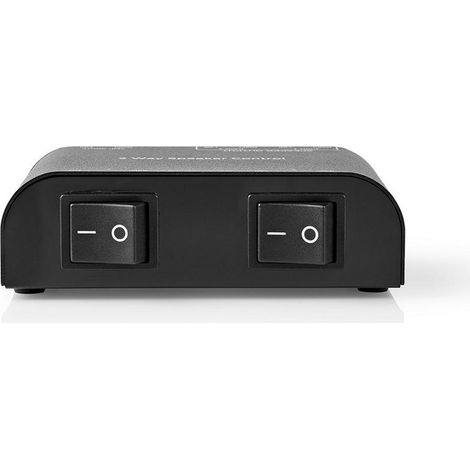 Caja de control de altavoz puertos de 2 puertos abrazaderas de terminales impedancia del altavoz 4 16 ohmios carga maxima por canal 150 w aluminio negro