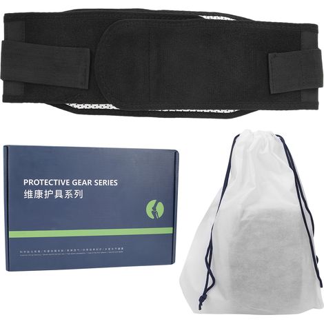 Ceinture lombaire chauffante avec aimants et plaque en acier - Soutien dorsal réglable et respirant pour le mal de dos. (1/5)