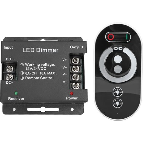 Variateur LED sans fil RF tactile, contrôleur de luminosité à distance pour ruban LED, 12 V/24 V CC, pour ruban LED (1/5)