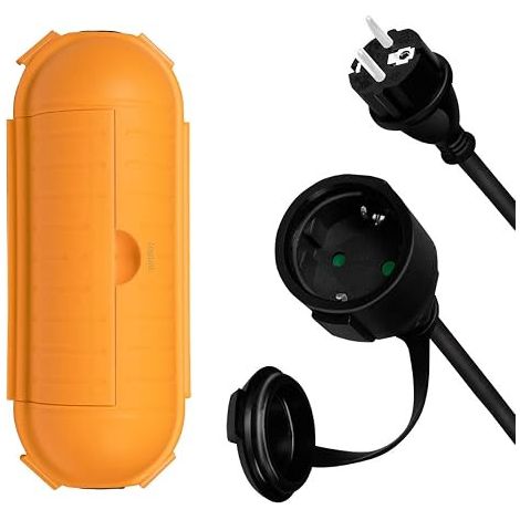 LOGILINK LPS239 KIT DE PLEIN AIR AVEC RALLONGE DE CÂBLE SECTEUR + BOÎTE DE PROTECTION POUR CÂBLE AVEC PROTECTION IP44, LONGUEUR