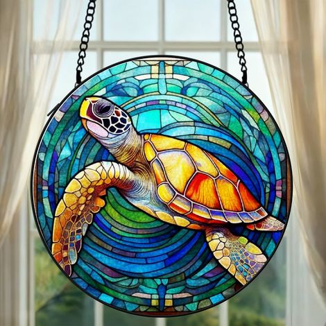 Attrape-soleil vitrail chien 20 cm décoration suspendue fenêtre animal lumineux cadeau Noël (1/5)