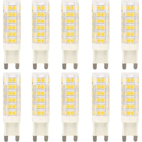 10 x 7W G9 LED Bulbs, 76 SMD 2835 LEDs, High Brightness, 700lm, Warm White 3000K, Replaces 70W Halogen Bulbs, AC 220-240V [Energy Class A+] (1/5)