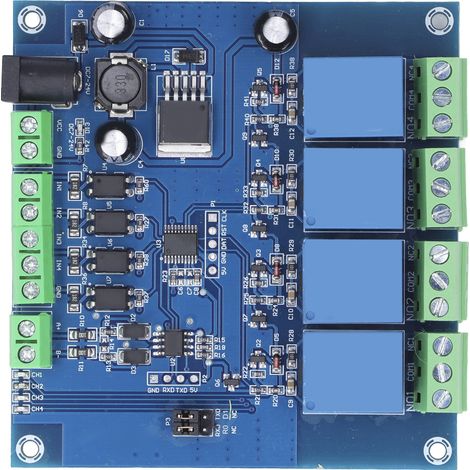 Module Relais 4 Canaux PCB RTU RS485 TTL Commutateur Anti-Inversion Connexion Arduino Industrie Automatisation Contrôle (1/5)