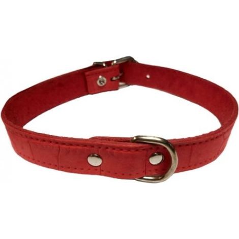 COLLAR PIEL LABRADA 20X450mm. ROJO