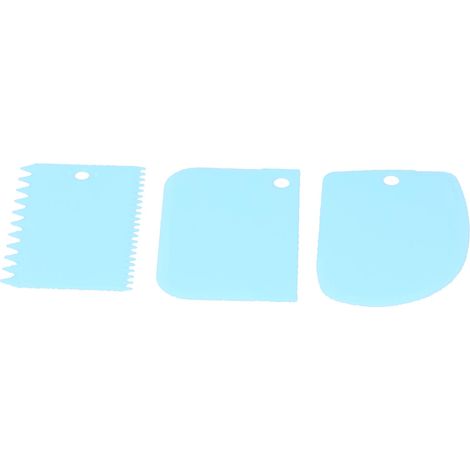 3-teiliges Gebäckausstecher-Set, Tortencremeschaber, DIY-Backwerkzeug, blau (1/5)