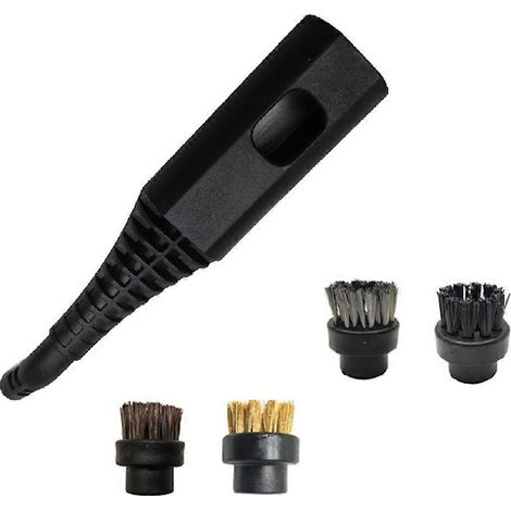 Ensemble de têtes de brosse pour nettoyeur vapeur Dupray avec embouts en laiton, crin de cheval, nylon et acier inoxydable pour le nettoyage des joints, carrelage et voiture. (1/5)