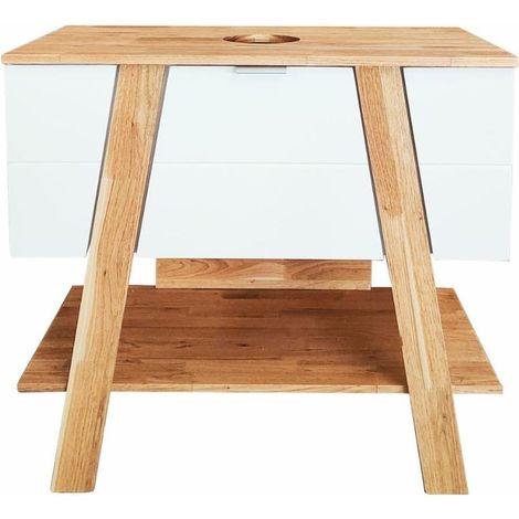 Swiss Aqua Technologies Badezimmermöbel unter Waschbecken Naturel Home 80x73x46 cm, weiss (HOMEUMDB) (1/5)