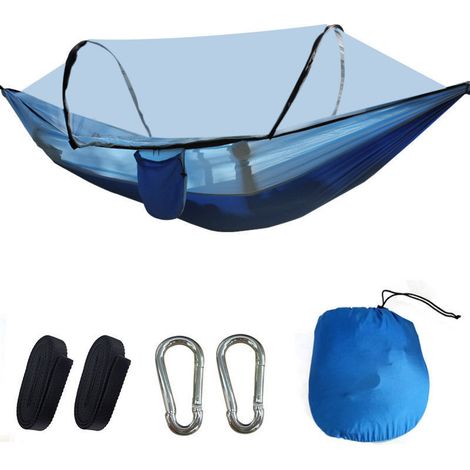 Filiyano-Hamac de camping de grande taille avec moustiquaire sécurisée et chargée (1/4)