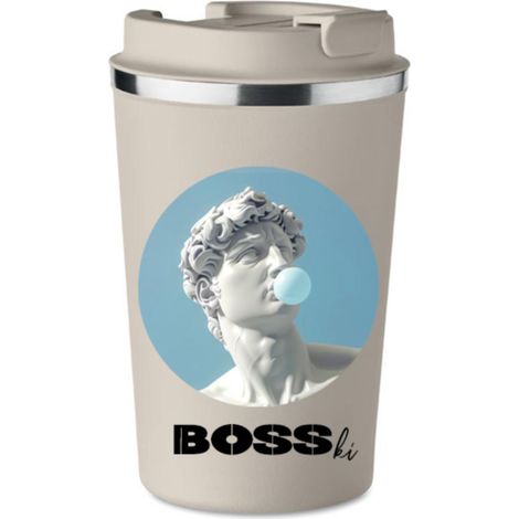 Premium Thermobecher mit Aufdruck BOSSKI BOSKI guy coffee 350 ml KT081 (1/5)
