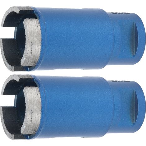 2 pièces Fraises à Carotter Diamant 32mm Bleues pour Granit Marbre Céramique Béton, Haute Durabilité