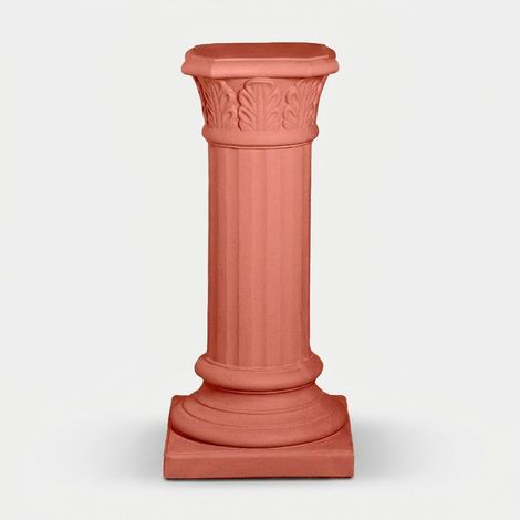 Vaso colonna da esterno in LLDPE Foglie - Rosso 2 (1/3)