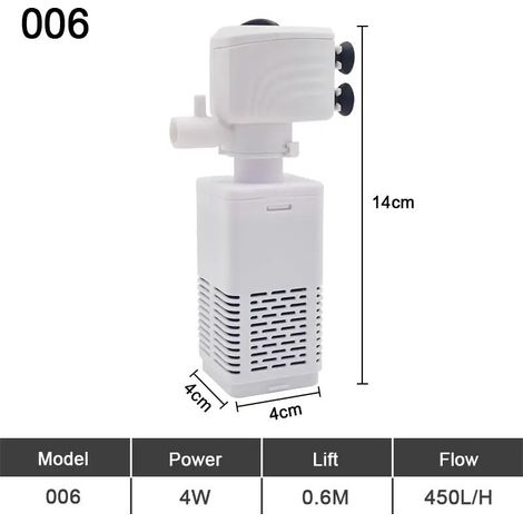 Pompe de filtration submersible silencieuse pour aquariums - (1/5)
