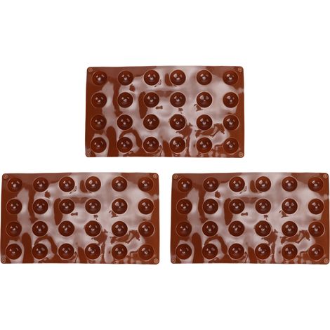 3-teilige Silikonform, 24 Mulden, weiche Halbkugel-Backform für Schokolade, Gelee, Mousse, Seife (1/5)