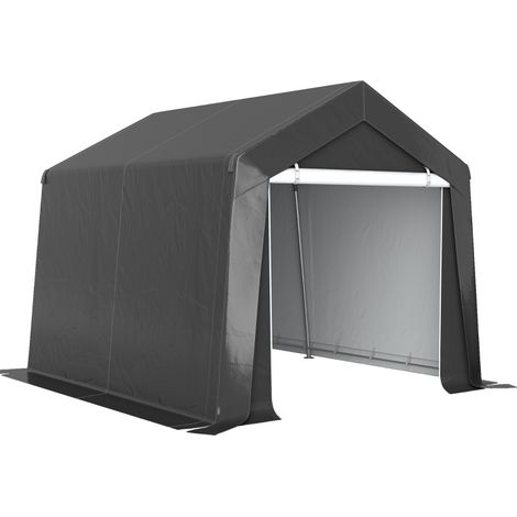 Tienda garaje 3 x 3 m impermeable de acero galvanizado gris oscuro (1/5)