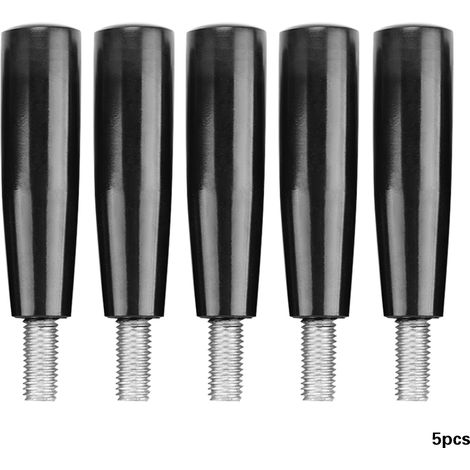 Set di 5 maniglie in bachelite Aramox, ricambio per fresatrice rotativa per filettature, robusto M10x80mm, facile installazione per l'uso in officina.
