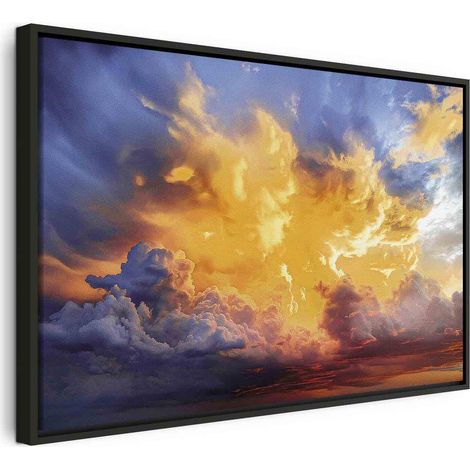 Tableau décoratif artgeist coucher de soleil chaud 90x60 cm