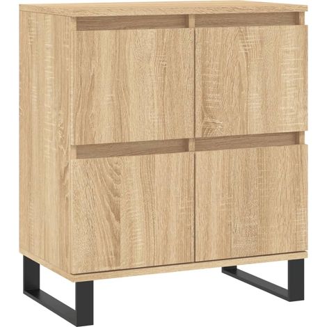 Credenza cassettiera mobile contenitore organizer cucina soggiorno salotto sonoma 60 x 35 x 70 cm legno ingegnerizzato marrone 020031603