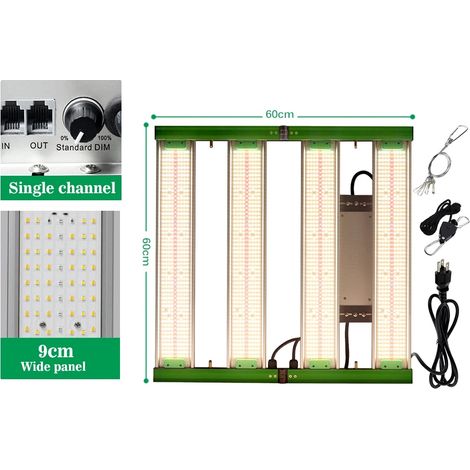 Lampada LED per coltivazione, spettro completo, design dimmerabile (1/2)