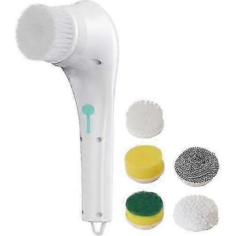 Brosse de nettoyage électrique rotative rechargeable sans fil, compatible avec les parois de douche et les baignoires. (1/5)
