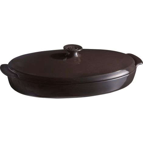 Plat papillote anthracite Fusain Emile Henry en céramique (1/5)
