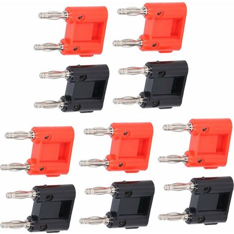 Fiche Banane Double, Laiton + fiche Banane Double PE 5set pour navires