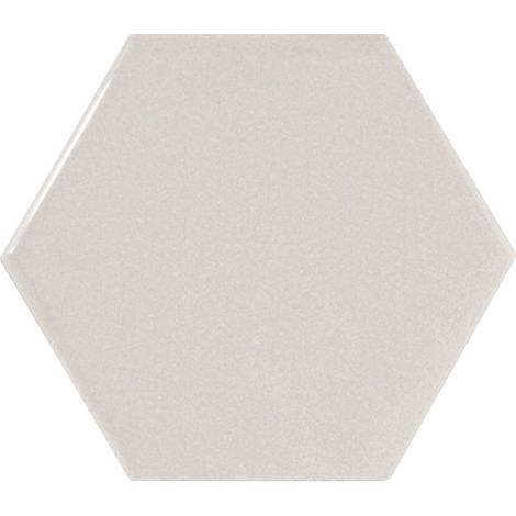 Alle Carrelage - Carrelage mur hexagonal uni gris 12,4x10,7 cm SCALE HEXAGONE LIGHT GREY - Vendu par boîte de 0,61 m²