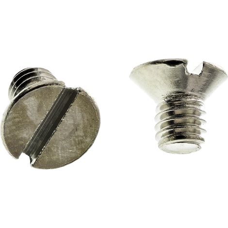 Vis à métaux RS PRO M4 à tête Fraisée fendue en Laiton, 6mm ( Prix pour Sachet de 100 )