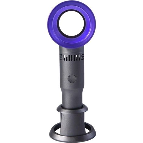 Ventilateur portatif Petit ventilateur de bureau personnel – Ventilateur de voyage réglable à 3 vitesses, rechargeable par USB, pour l'intérieur et l'extérieur – Violet (1/4)