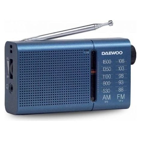 Radio Portátil Daewoo DW1036/ a Pilas/ Azul